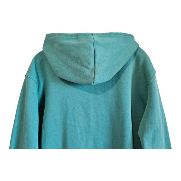 ADIDAS Men XL Hoodie Sweatshirt Green Embroidered Logo Kangaroo Pocket Chest 48" - Picture 5 of 7